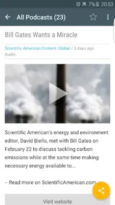 Science news android App screenshot 2